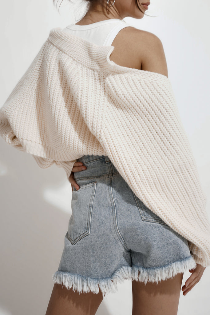 "Olga" Cropped Sweater - Dear Monica