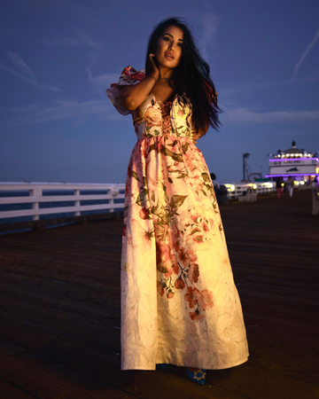 Floral Print Lyla Maxi Dress S / Pink Floral Print Lyla Maxi Dress S / Pink